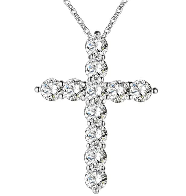 Faithful Cross Pendant Necklace - Catch Cards
