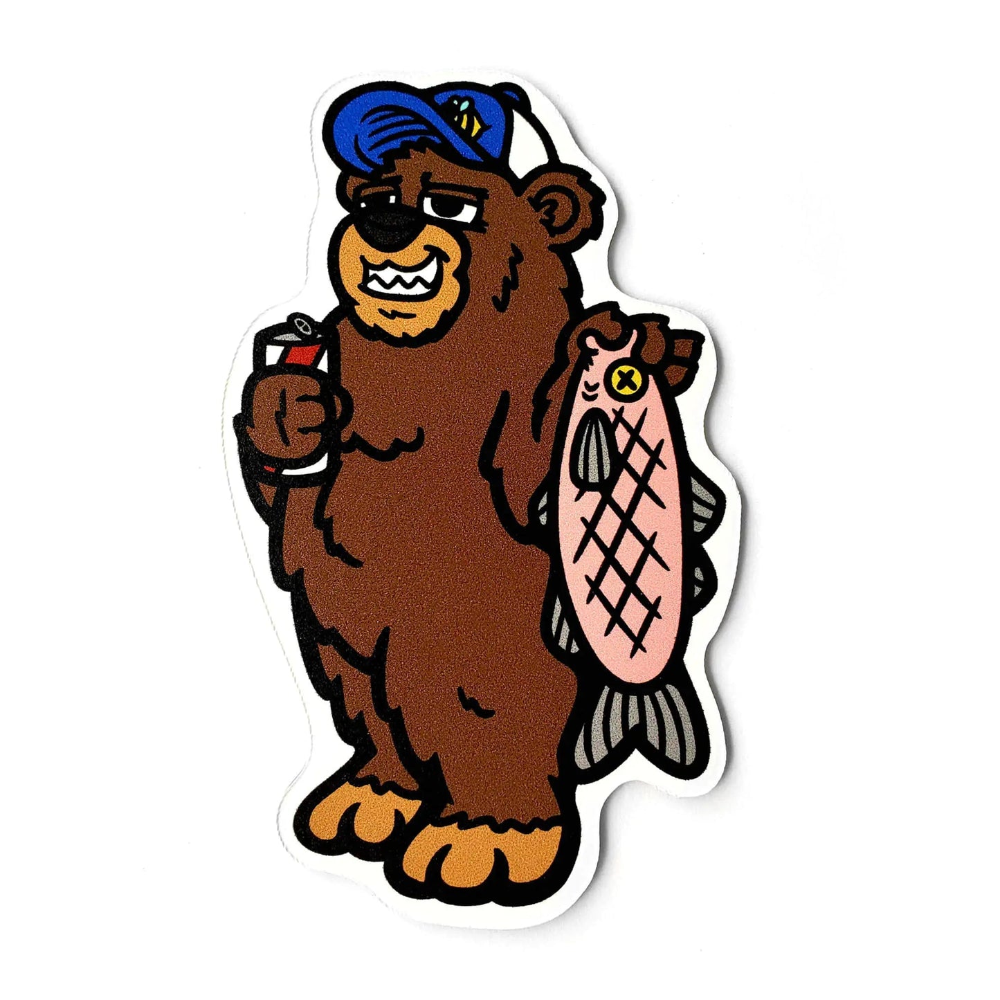 Gone Fishing Bear Sticker - Catch Cards
