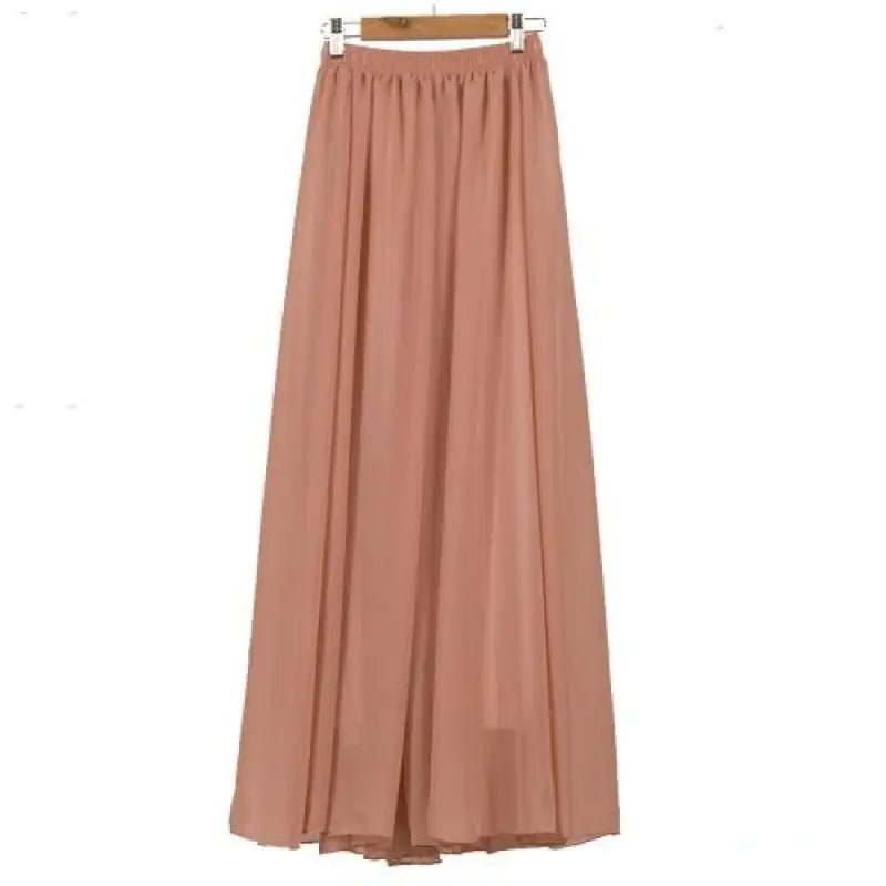 Half - Length Plus Size High Waist Chiffon Skirt - Catch Cards