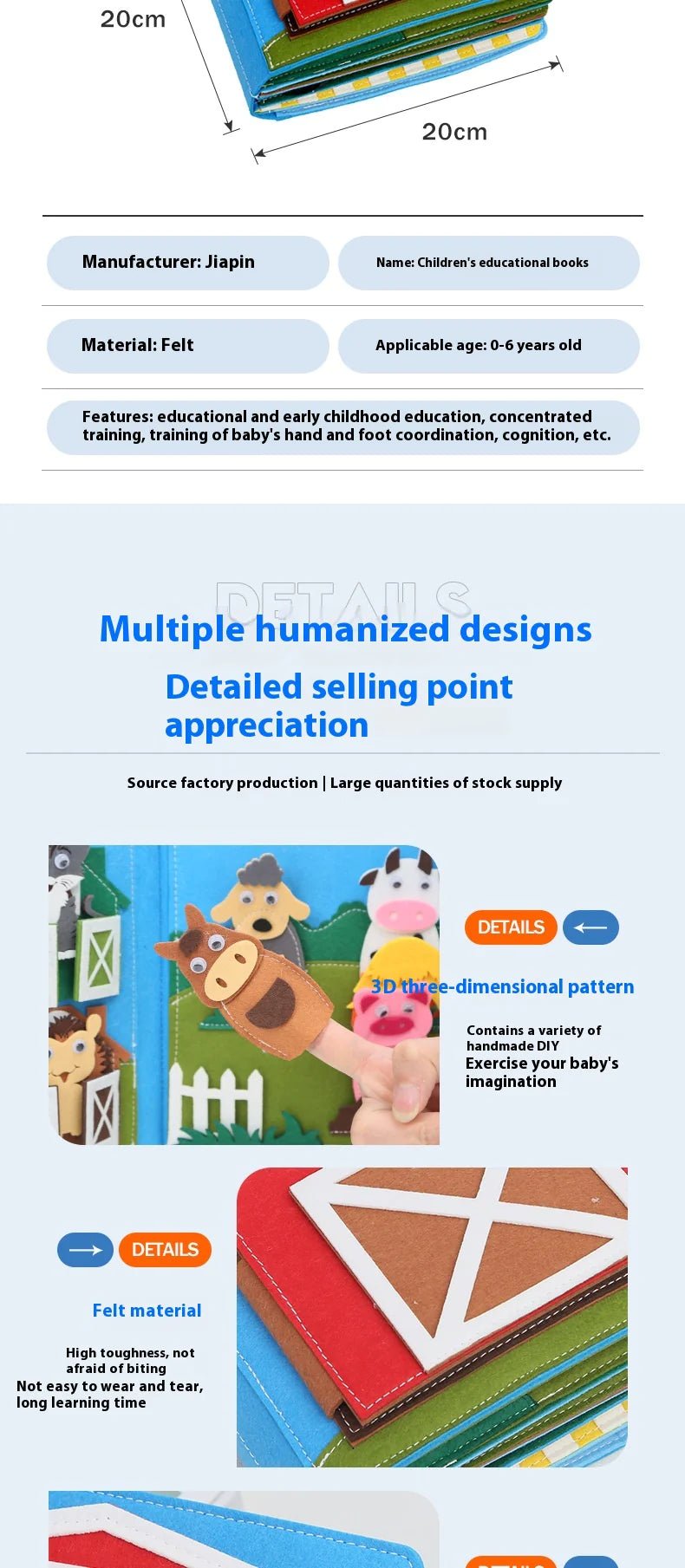 Kit Educativo Infantil de Fieltro DIY - Catch Cards