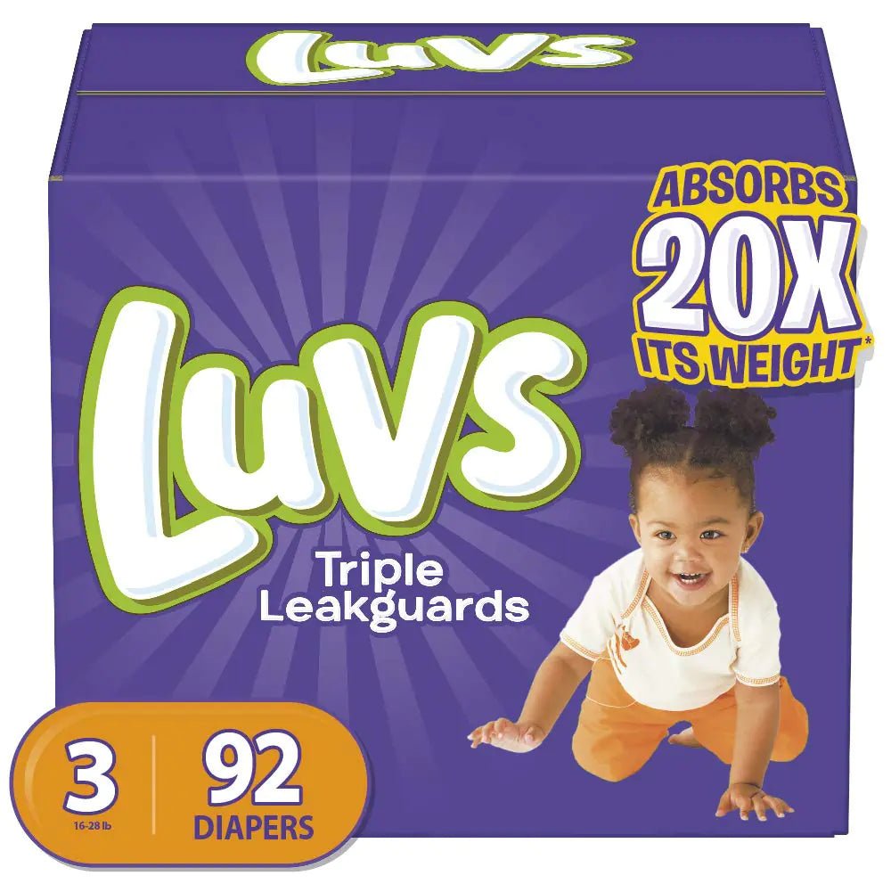 Luvs Diapers Size 3, 92 Count - Catch Cards