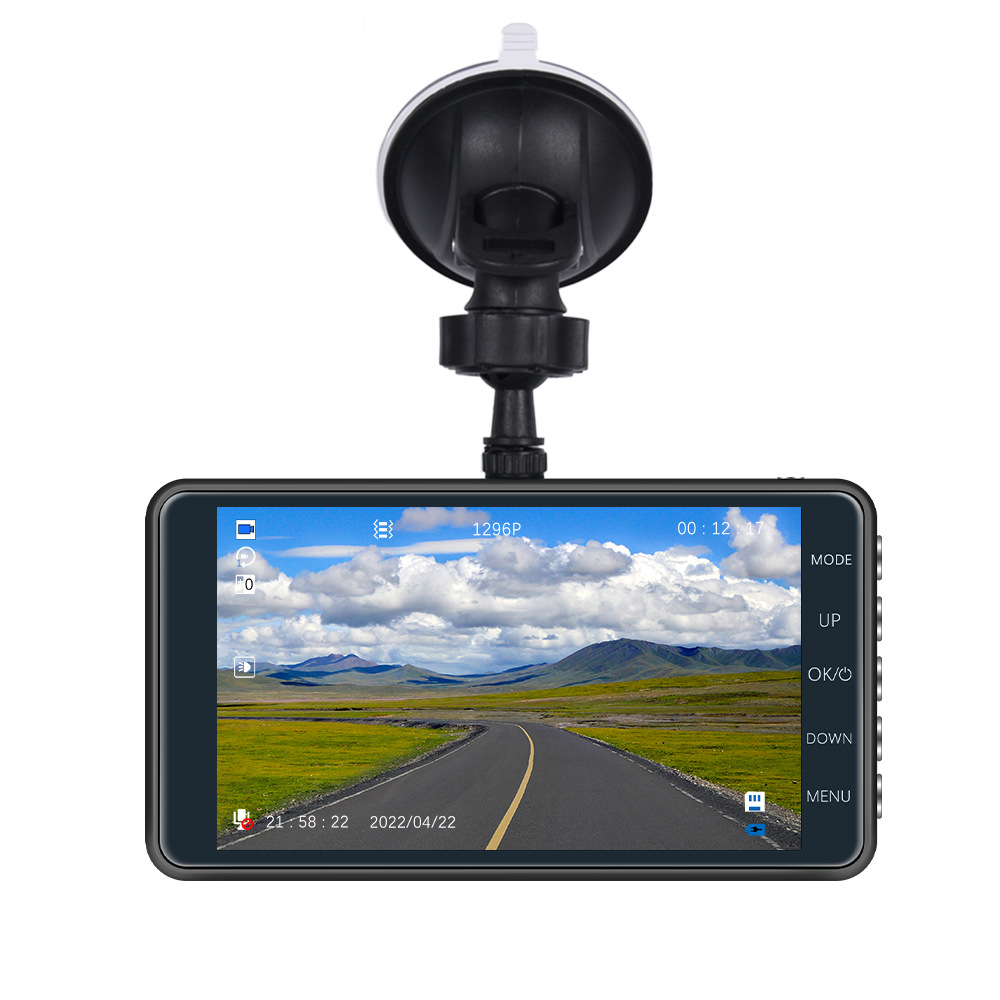 HD 1080P Dual Dashcam 4" Recorder mit Nachtsicht