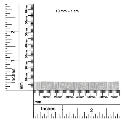 14K valgekuldne 7,0 Cttw Princess Cut Diamond 7" vahelduv vertikaalne ja horisontaalne ristkülikukujuline tennisekäevõru (HI Color, SI2-I1 Clarity)