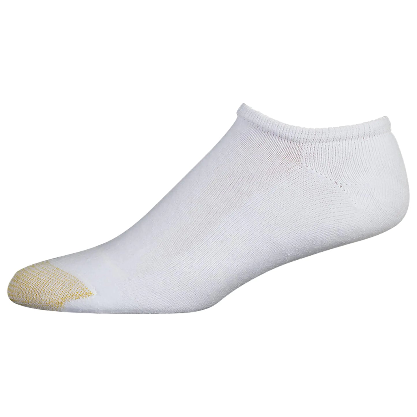 Calcetines deportivos invisibles GOLDTOE de algodón 656F para hombre, varios pares (paquete de 6 pares) - Tallas 12-16, color blanco (6 pares)