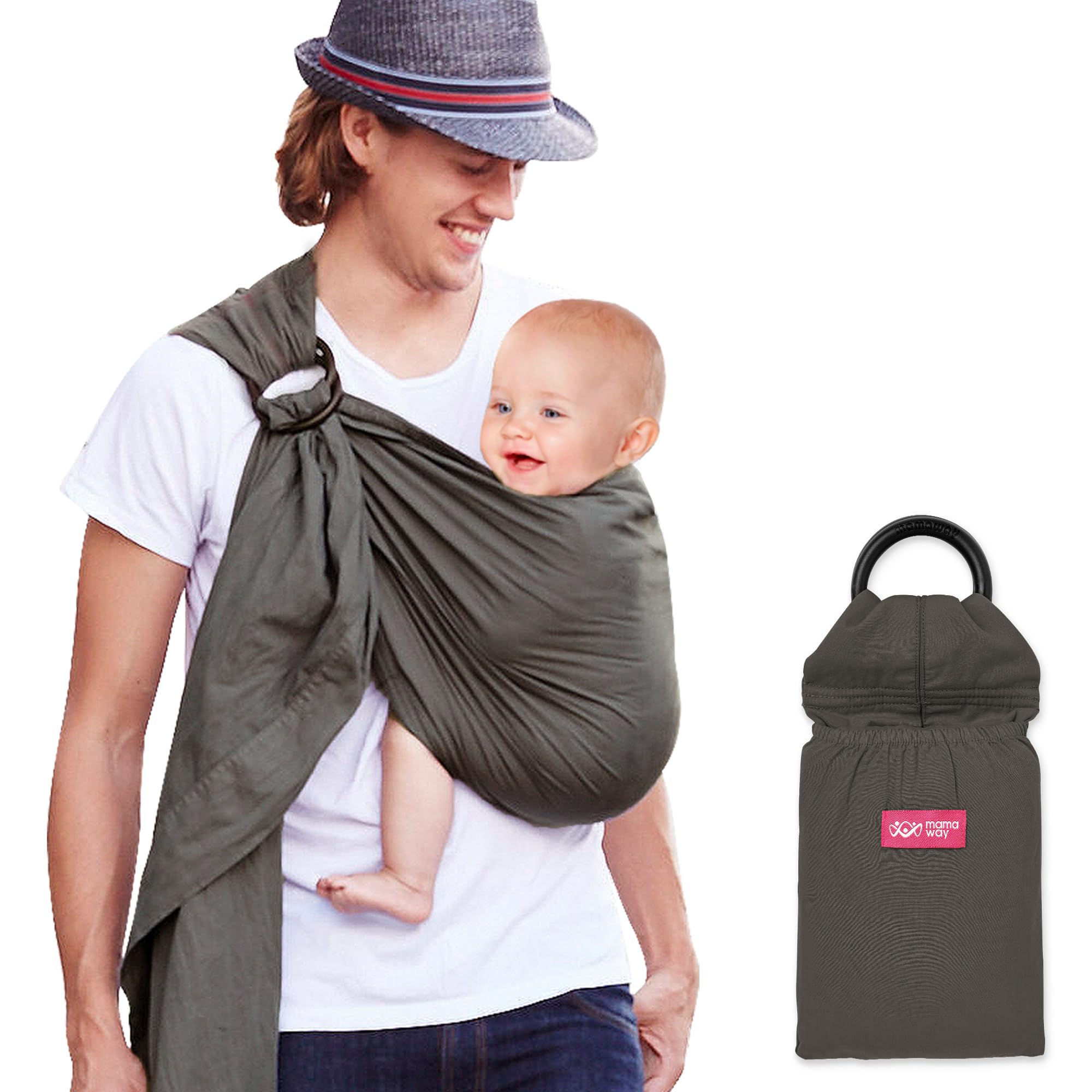 Mamaway Cotton Baby Sling - Newborn to Toddler with Storage Pocket | baby sling carrier