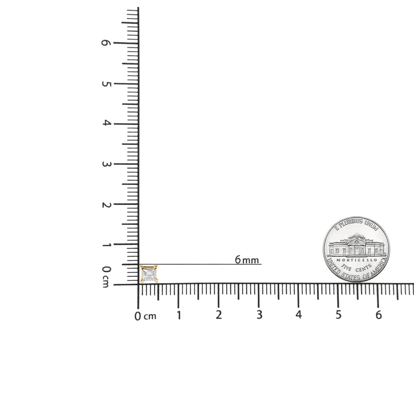 14K kollase kullaga 5/8 Cttw Princess naturaalset pruuni värvi teemant 4-harulised kõrvarõngad (pruun värv, VS2-SI1 selgus)