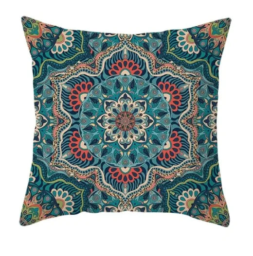 Funda de almohada suave con diseño de mandala para sofá