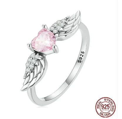 Zirkon kjærlighetsvinge 戒指 925 sølv-Zircon Love Wing Ring 925 银