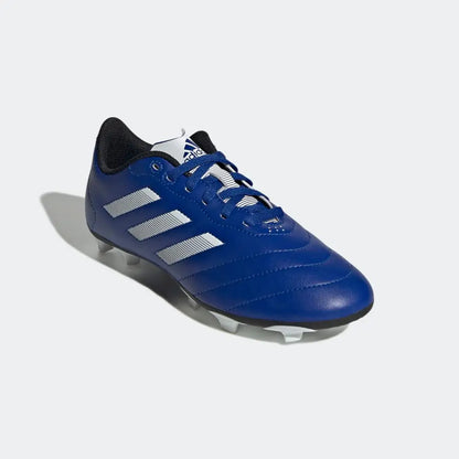 Botas de fútbol Adidas Goletto VIII para niños, unisex, para terreno firme, talla 11, azul royal/blanco/negro, Goletto VIII