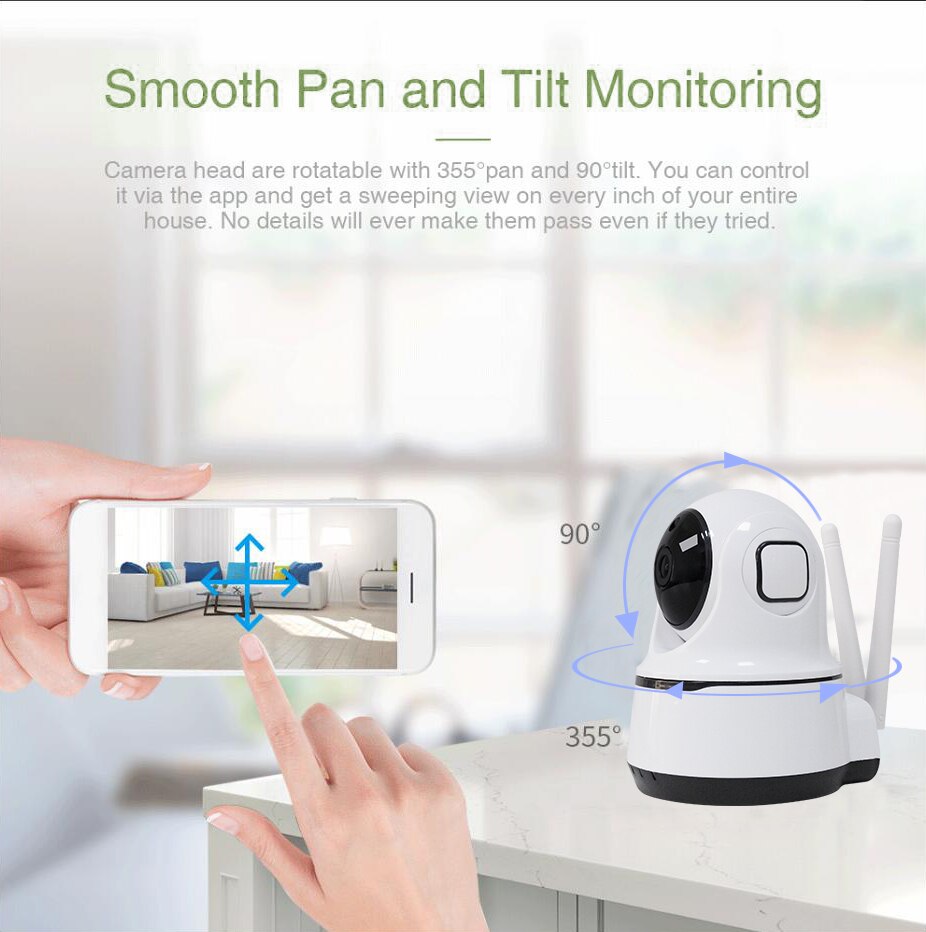 US | 1080P Wireless Night Vision Camera Security with Motion Alert