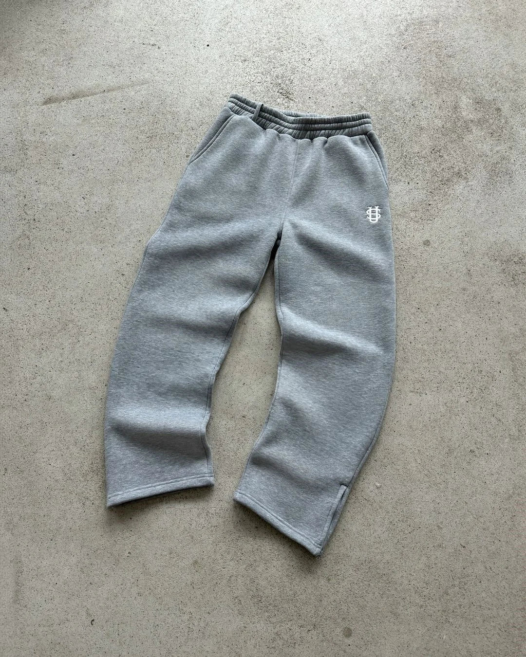 Solid Color Zipper Sweatpants