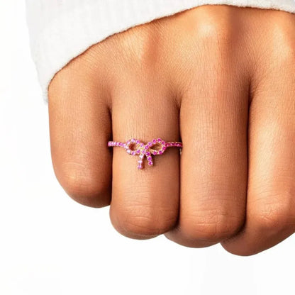 S925 Sterling Silver Bow Ring for Women