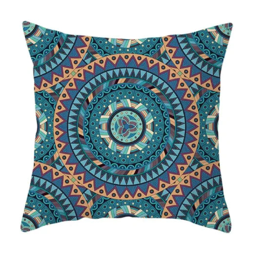 Funda de almohada suave con diseño de mandala para sofá