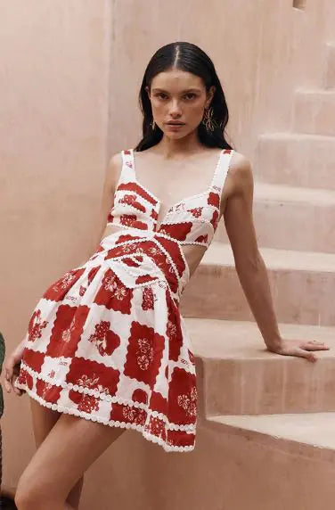 Vestido con estampado de flores para mujer