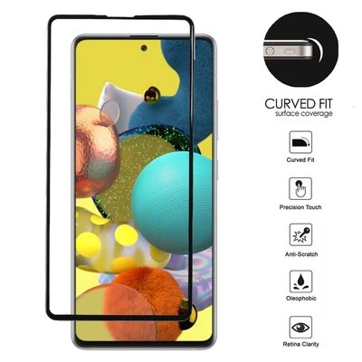 US | Galaxy A51/S20 FE Black Border Glass Protector