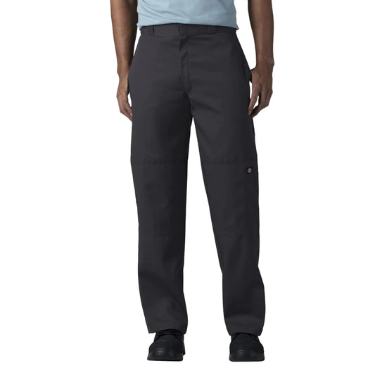 Pantalón de trabajo Dickies de corte holgado con doble rodilla para hombre, 38 ancho x 34 largo, color negro