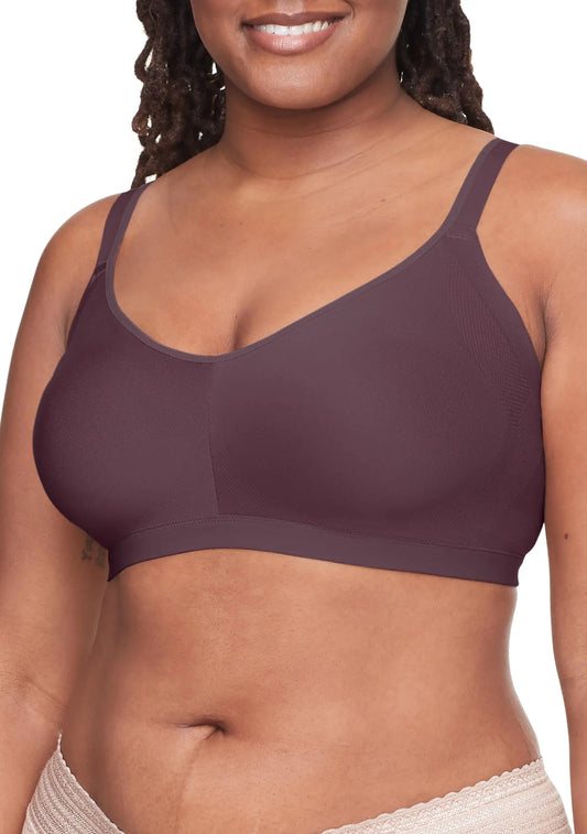 Warner's Women's Easy Does It® Underarm-smoothing With Seamless Stretch Wireless Lightly Lined Comfort Bra Rm3911a Small Vino