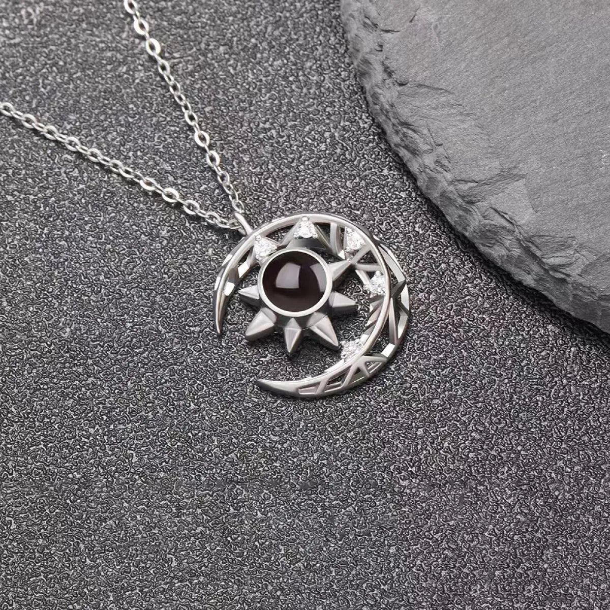 Star Moon Projection Necklace