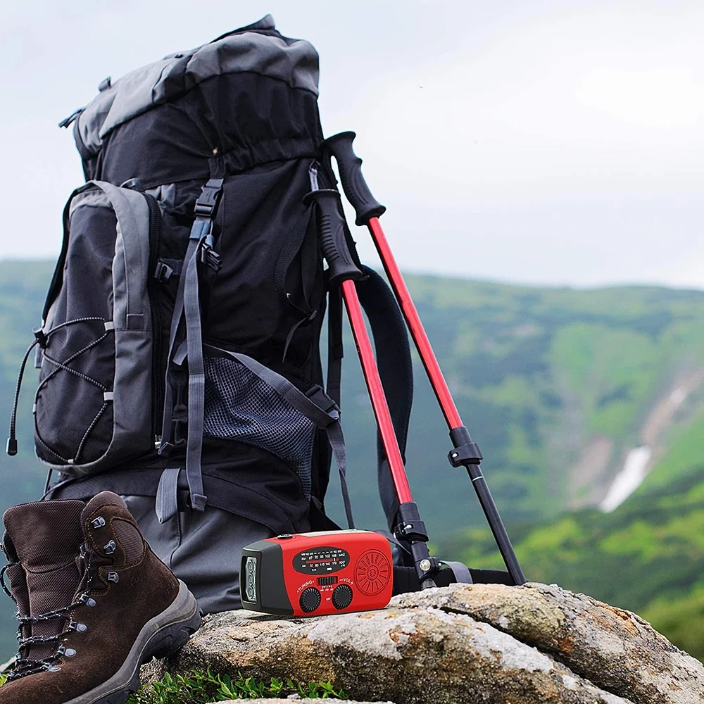 US | Crank & Solar Emergency Radio 1000mAh Power Bank