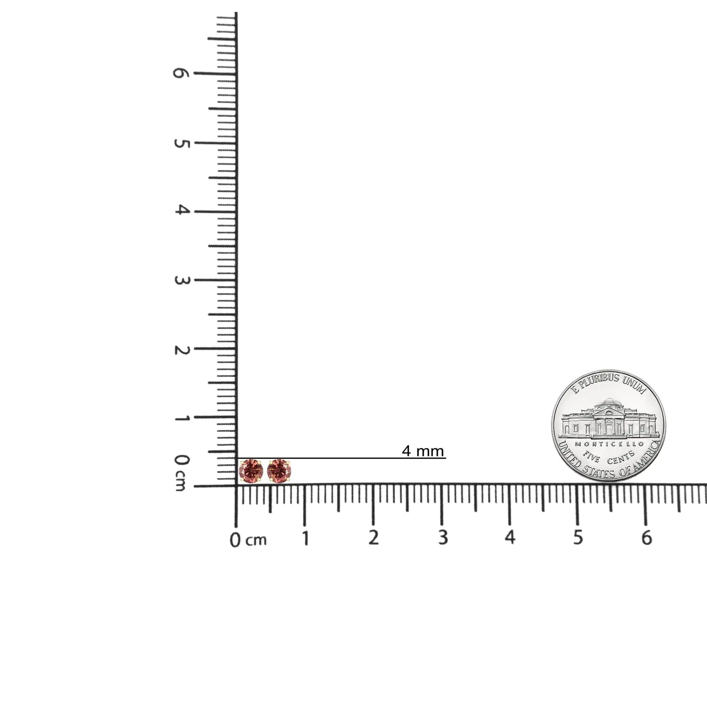 14K kollase kullaga 1/2 Cttw ümmargune hiilgav lõigatud laboris kasvatatud roosa teemant 4 haruga klassikalised pasjansskõrvarõngad (roosa värv, VVS2-VS1 selgus)