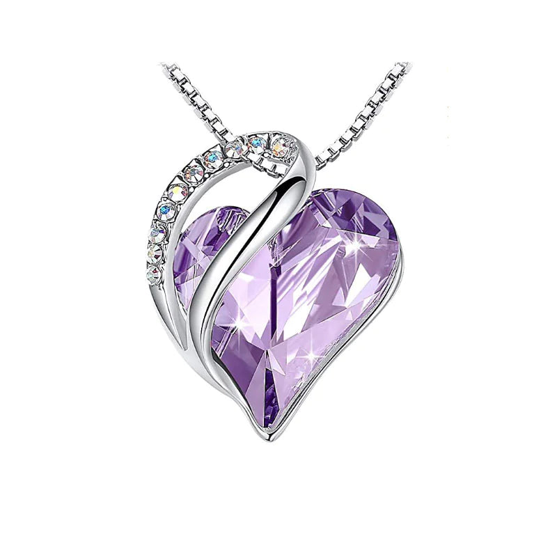 CrystalHeart Heart-Shaped Pendant Necklace