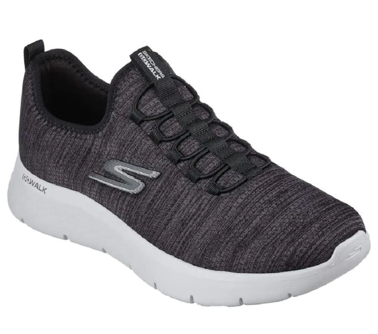 Skechers Gowalk Flex for menn - Atletisk slip-on uformelle gåsko med luftkjølte skum joggesko 8 svart/hvitt 2