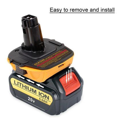 Adaptador convertidor DCA1820 de 2 x 18 V a 20 V máx. para batería de iones de litio DEWALT de 20 voltios