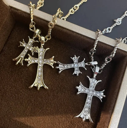 Women's Cross Pendant Sweater Necklace