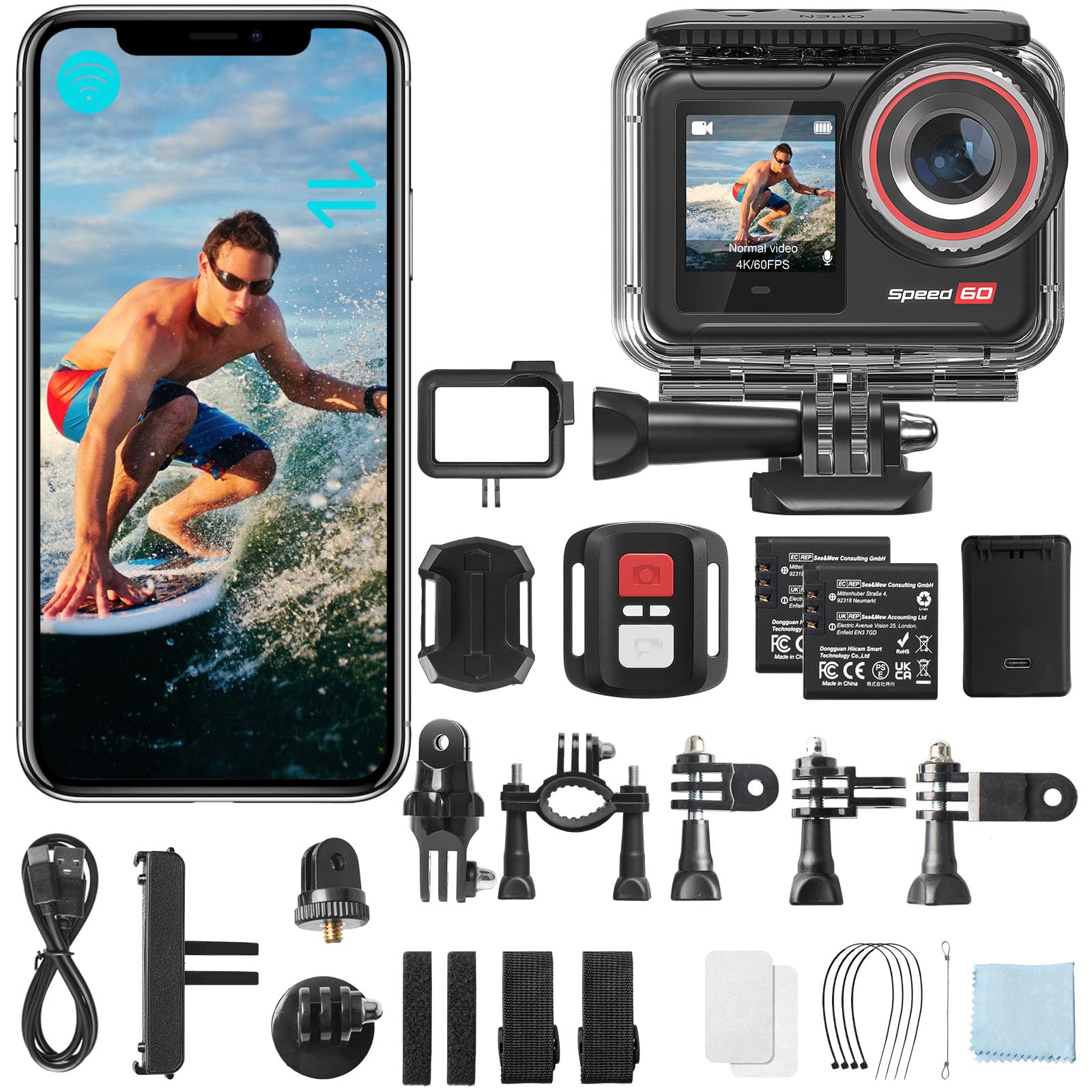 Hiicam Peak 60 4K-Action-Kamera