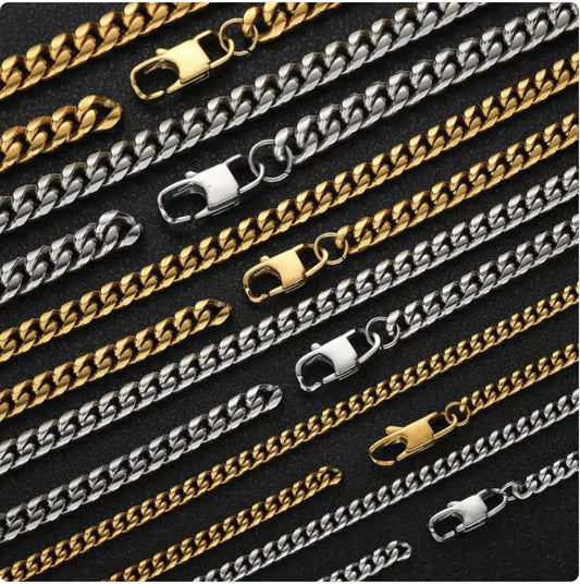 Hip Hop Titanium Steel Cuban Chain Necklace