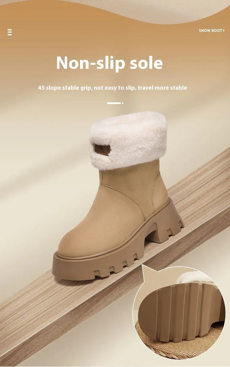 Zapatos térmicos de invierno con forro polar para mujer