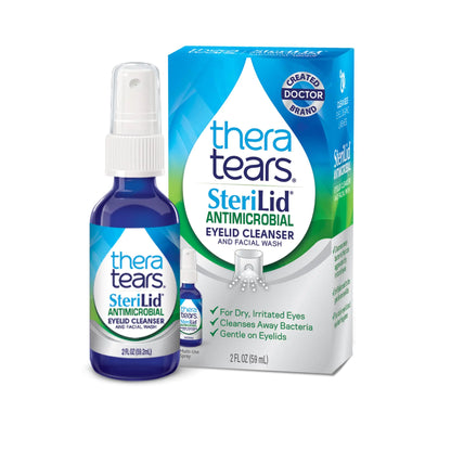 TheraTears SteriLid Eyelid Cleanser and Face Wash, for irritated eyes, 2 fl oz Spray 2 Ounce Cleanser