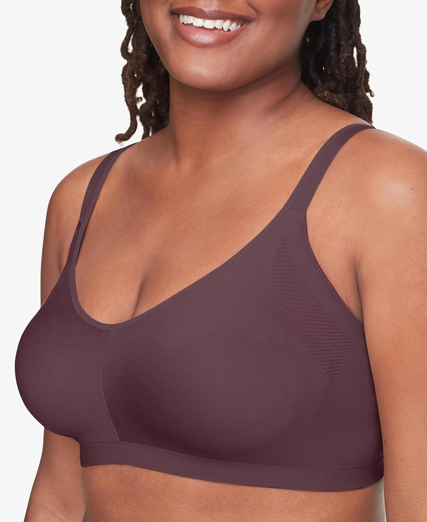 Warner's Women's Easy Does It® Underarm-smoothing With Seamless Stretch Wireless Lightly Lined Comfort Bra Rm3911a Small Vino