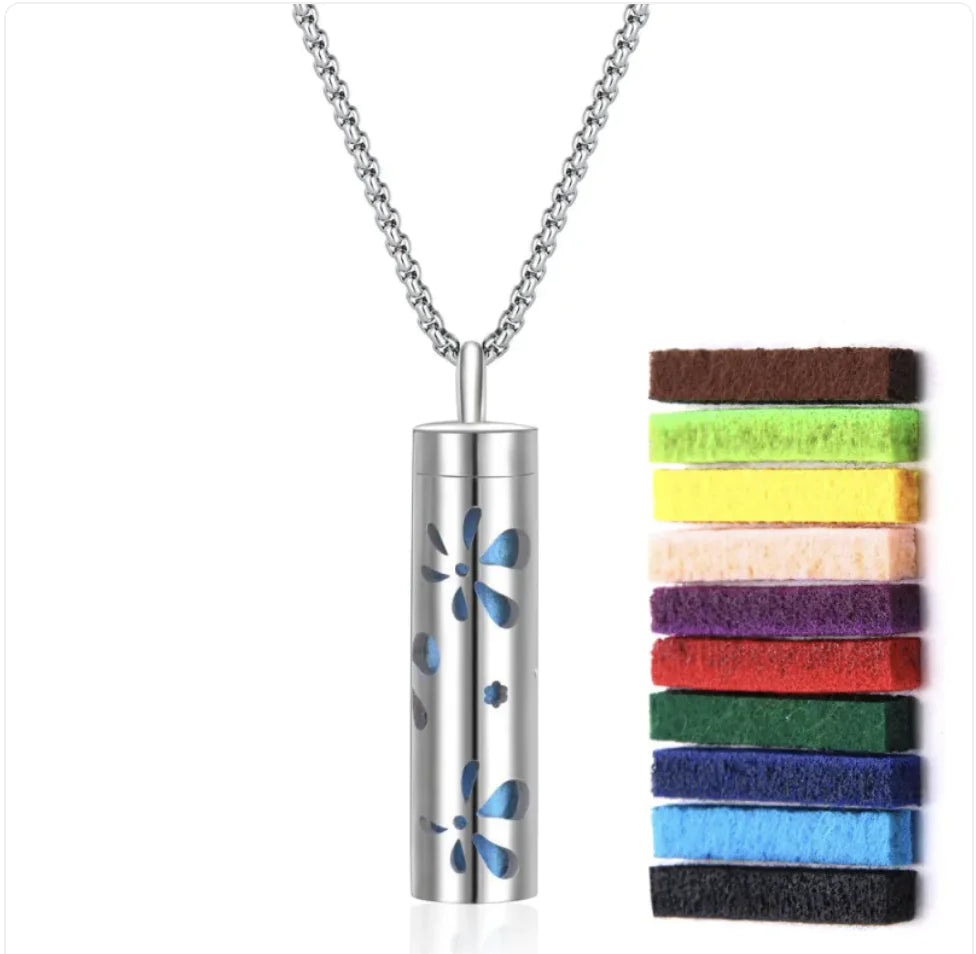 316L Stainless Steel Perfume Oil Diffuser Necklace