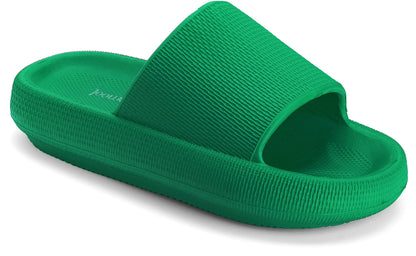 Sandalias de baño Joomra con almohada para mujer y hombre, antideslizantes, de secado rápido, con suela gruesa y suela ultra acolchada, talla 10.5-11.5 para mujer/9-10 para hombre, color verde