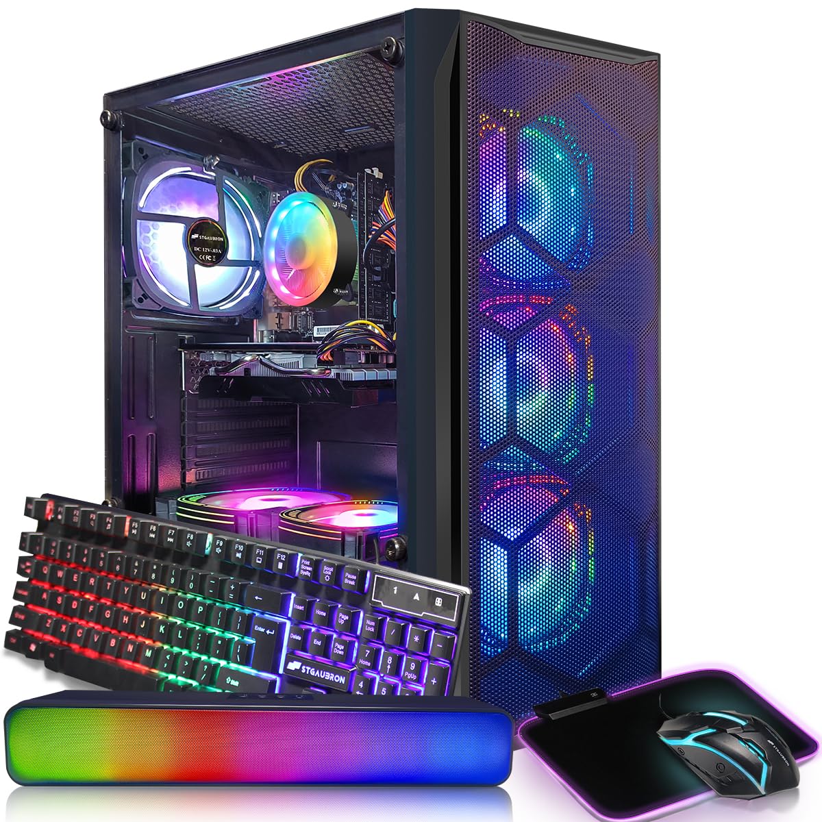 STGAubron Core i7 RX 580 Gaming-stationær til salg