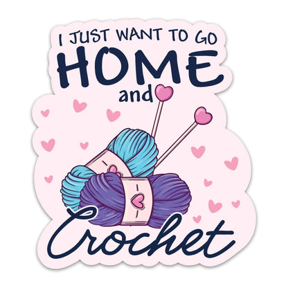 (3PCs) I Just Want to Go Home and Crochet Sticker Crocheting Sticker Waterproof Vinyl Knitting Decal for Laptop Tumbler Notebook Water Bottles Gift for Crocheters Knitters 3 Inches - Catch Cards
