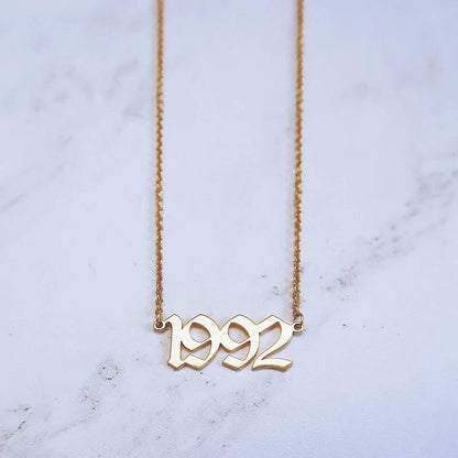 1987-2001 Birth Year Personalized Necklace