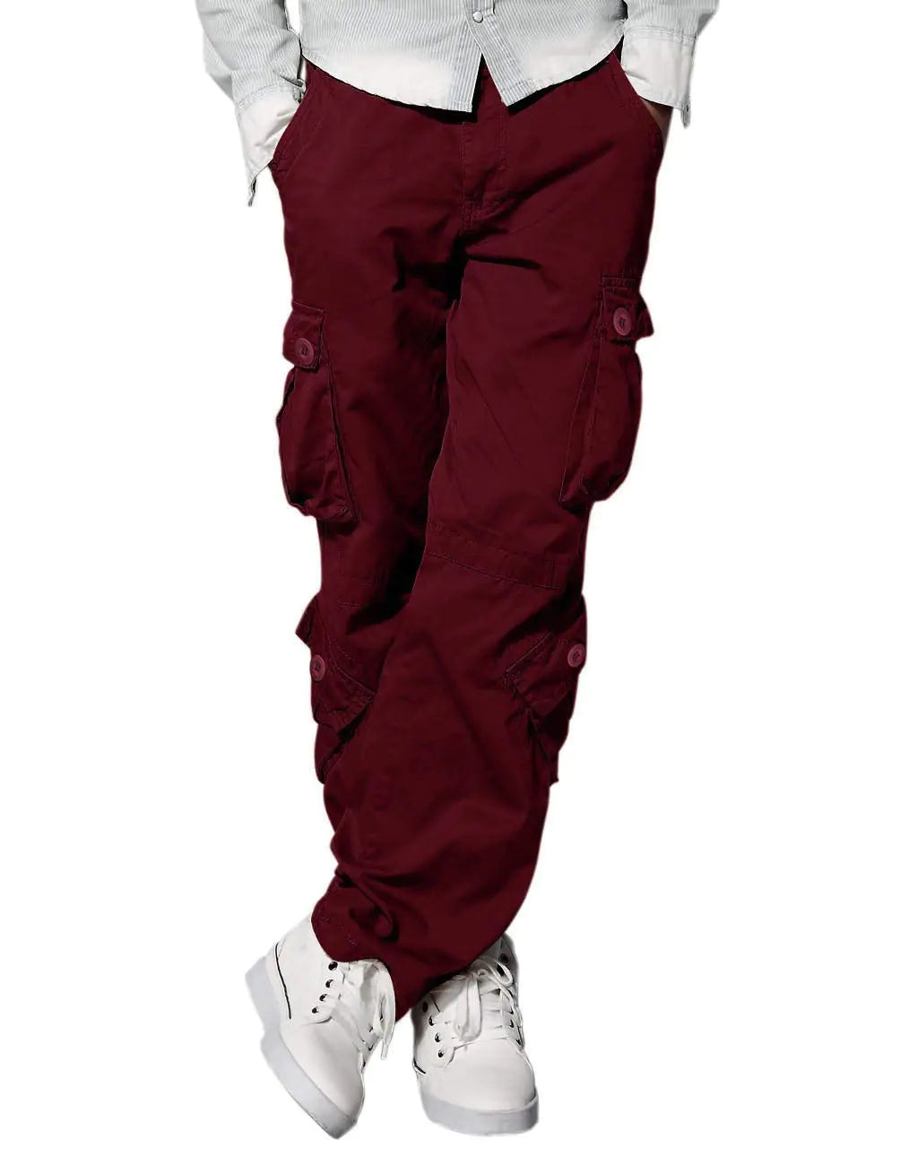 Match Men's Wild Cargo Pants 36 Red