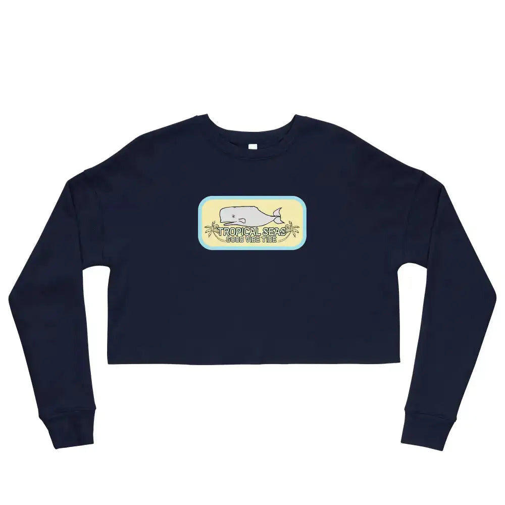 Women's Crop-Top Whale Tail Sweatshirt