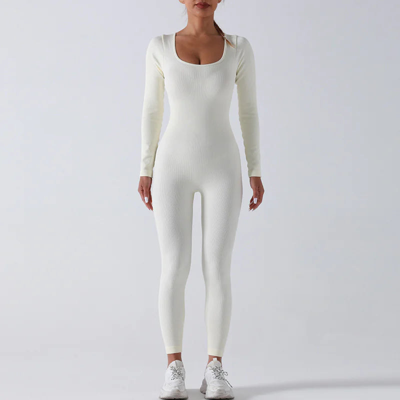 Seamless Yoga Jumpsuit Long Sleeve