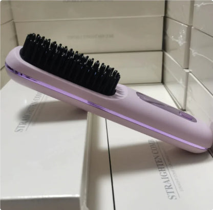 2-in-1 Wireless Hair Straightener Brush