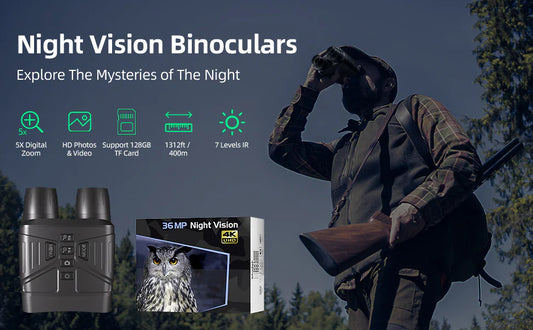 Binoculares de visión nocturna 4K de 36 MP y ultra claros