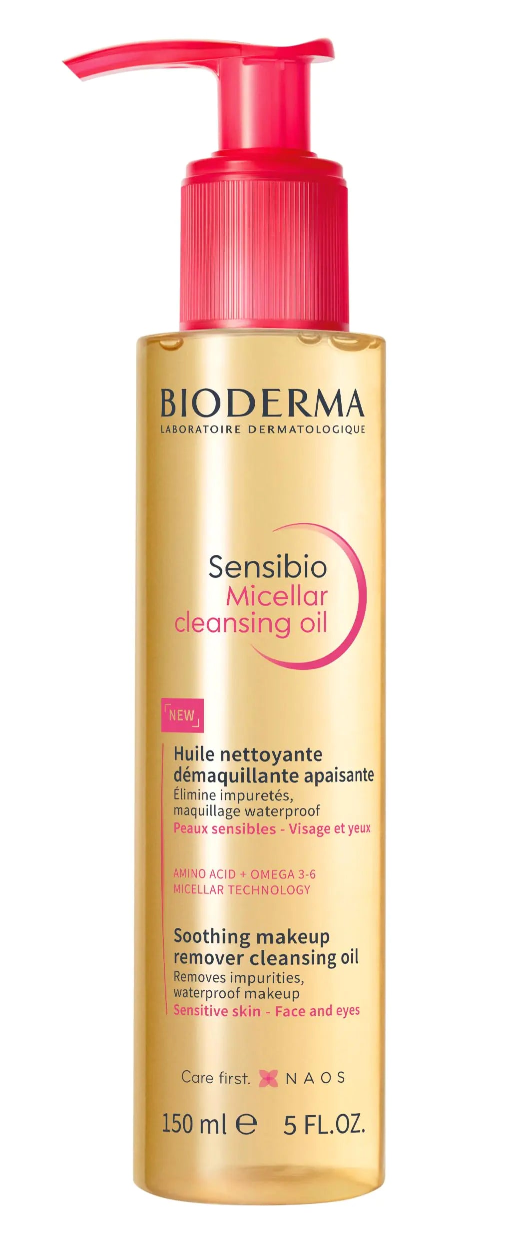 Bioderma Sensibio Micellar Cleansing Oil, 1st Ecobiological Micellar Oil Formula Cleanser That Deeply Cleanses, Soothes & Nourishes Skin with Oil-to-Milk Texture, Fragrance-Free, & Gentle To Skin