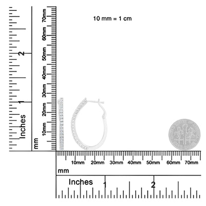 Aros de oro blanco de 10 kt con diamantes de 1/2 ct (IJ, I2-I3)