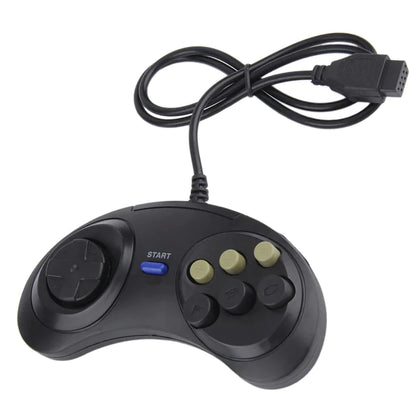 2X 6 Button Game Pad Controller For SEGA Genesis Black Old School Classic New