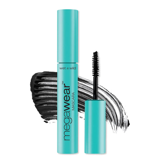 Máscara de pestañas Megawear Enhance and Define de wet n wild: fórmula suave en gel voluminizadora que promueve pestañas abundantes y saludables, enriquecida con proteína de soya y pantenol, sin crueldad animal y vegana - Negro