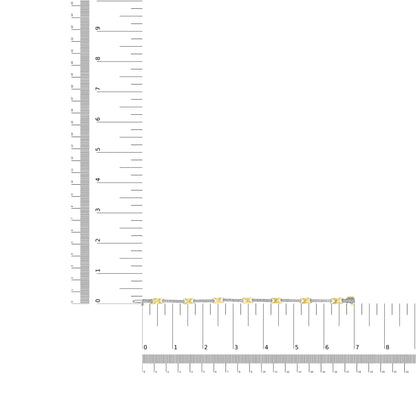 10K kollane kuld 1,00 Cttw sillutuskomplekt teemantvarras ja X-Link 7-tolline käevõru (IJ värv, I3 kvaliteet)