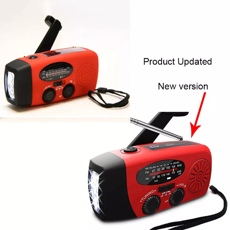 US | Crank & Solar Emergency Radio 1000mAh Power Bank