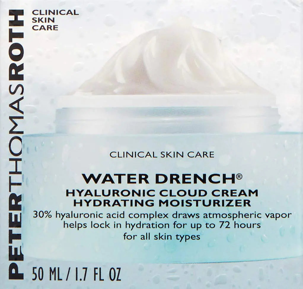 Peter Thomas Roth | Water Drench 透明质酸云霜 | 面部保湿霜，保湿时间长达 72 小时，让肌肤更显年轻，无香，1.69 液体盎司 1.7 液体盎司（1 包）